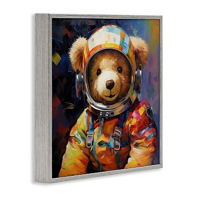 Stupell Home Decor Teddy Bear Astronaut Framed Giclee Wall Art