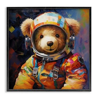 Stupell Home Decor Teddy Bear Astronaut Framed Giclee Wall Art