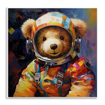 Stupell Home Decor Teddy Bear Astronaut Wall Plaque