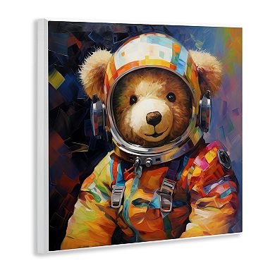 Stupell Home Decor Teddy Bear Astronaut Wall Plaque