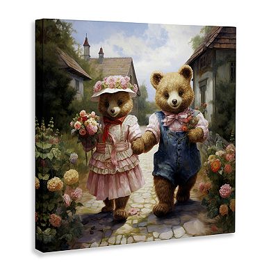 Stupell Home Decor Romantic Bear Couple Canvas