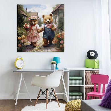 Stupell Home Decor Romantic Bear Couple Canvas