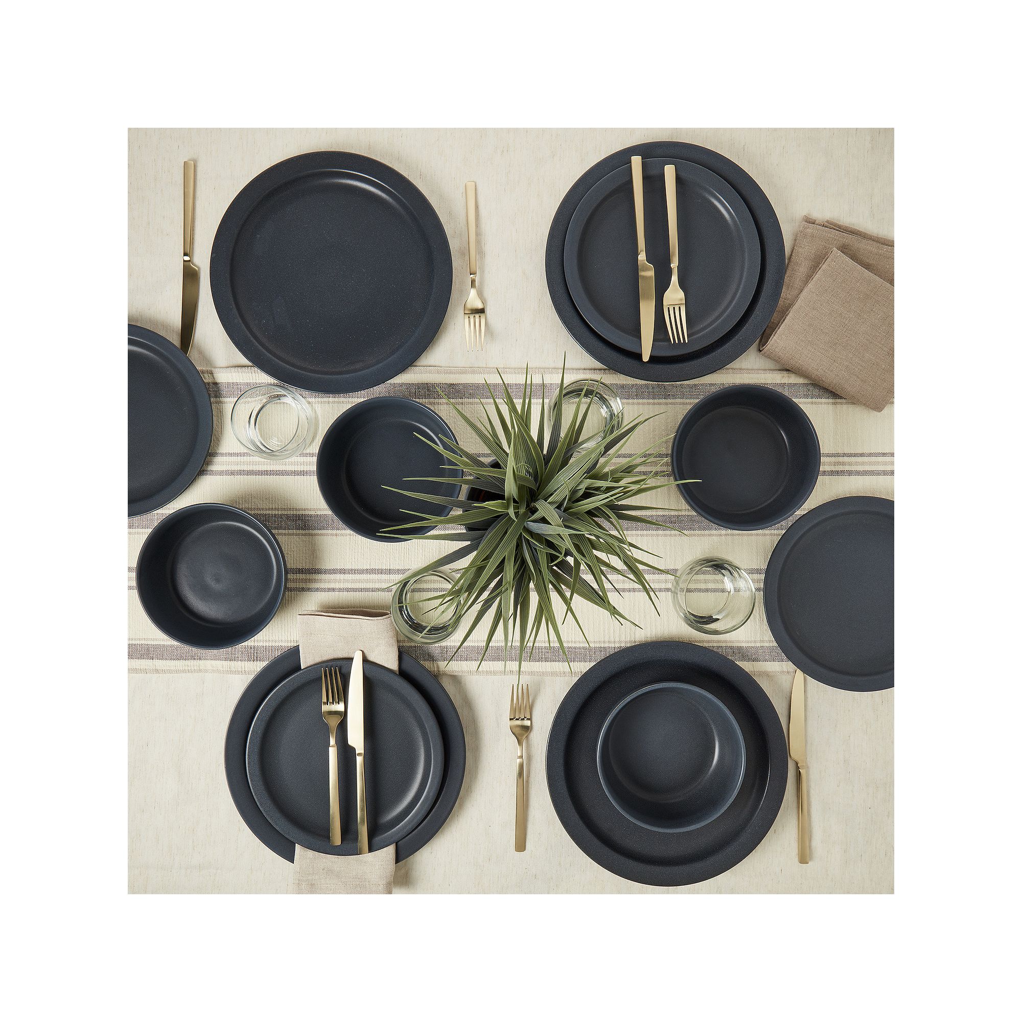 Mingle & Co. Giselle Indigo 12-pc. Dinnerware Set, Dark Blue