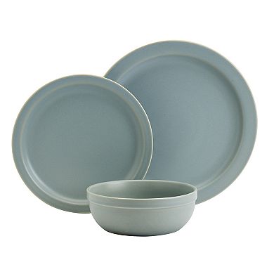 Mingle & Co. 12-piece Giselle Aqua Dinnerware Set