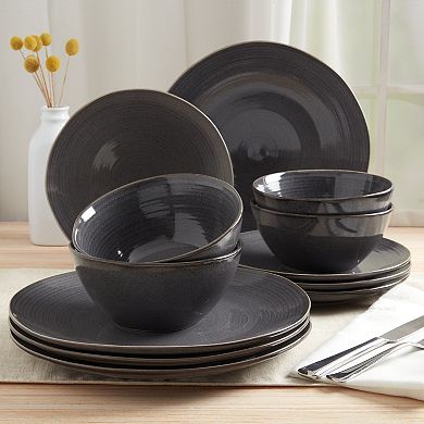 Mingle & Co. 12-piece Hand Spun Dinnerware Set