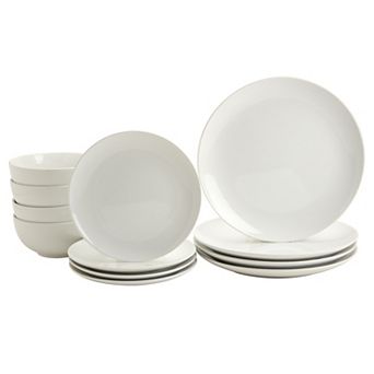 Mingle & Co. 12 pc Ceramic Coupe Dinnerware Set