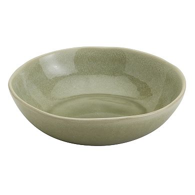 Mingle & Co. 4-Piece Reactive Green Deep Plate Set