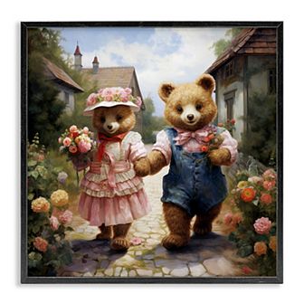 Stupell Home Decor Romantic Bear Couple Framed Giclee