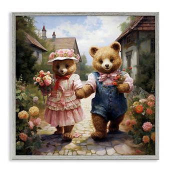 Stupell Home Decor Romantic Bear Couple Framed Giclee