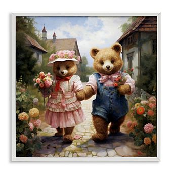 Stupell Home Decor Romantic Bear Couple Framed Giclee