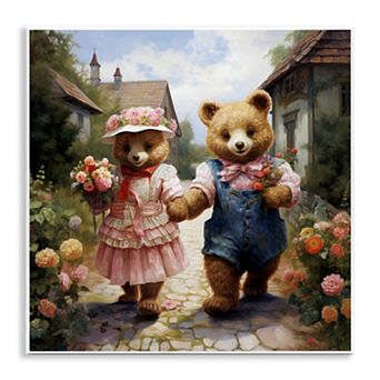 Stupell Home Decor Romantic Bear Couple Wall Plaque