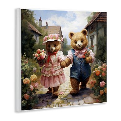 Stupell Home Decor Romantic Bear Couple Wall Plaque