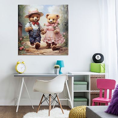 Stupell Home Decor Bears Strolling Garden Path Canvas