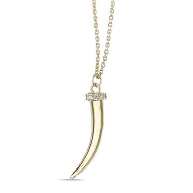 Gemminded 18k Gold Over Silver 1/10 Carat T.W. Lab-Grown Diamond Pendant Necklace Necklace