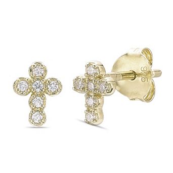 Gemminded 18k Gold Over Silver Lab-Grown Diamond Accent Earrings