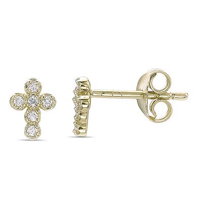 Gemminded 18k Gold Over Silver Lab-Grown Diamond Accent Earrings