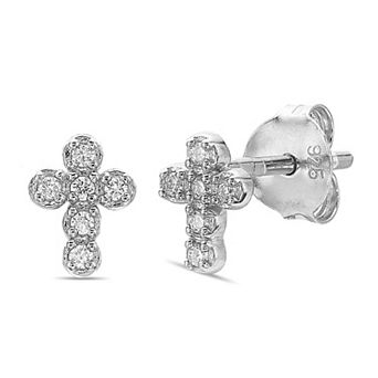 Gemminded 18k Gold Over Silver Lab-Grown Diamond Accent Earrings