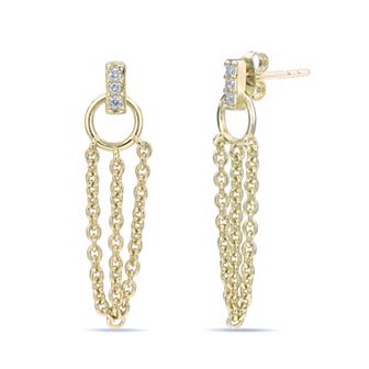Gemminded 18k Gold Over Silver Lab-Grown Diamond Accent Earrings