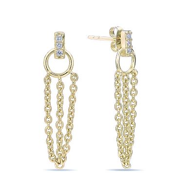 Gemminded 18k Gold Over Silver Lab-Grown Diamond Accent Earrings