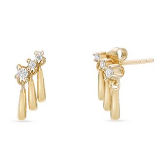 Gemminded 18k Gold Over Silver 1/3 Carat T.W. Lab-Grown Diamond Earrings