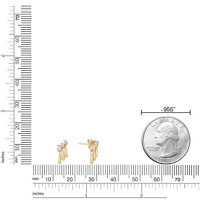 Gemminded 18k Gold Over Silver 1/3 Carat T.W. Lab-Grown Diamond Earrings