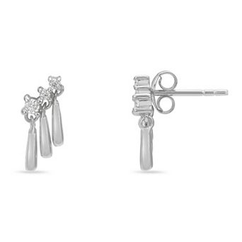 Gemminded 18k Gold Over Silver 1/3 Carat T.W. Lab-Grown Diamond Earrings