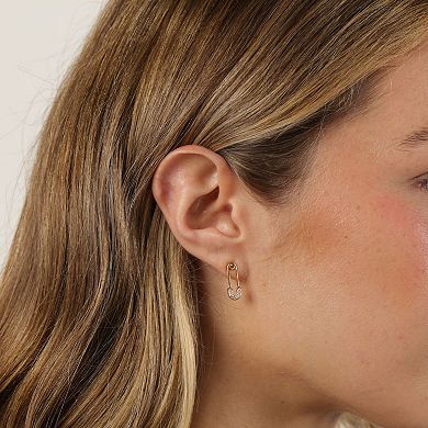 Gemminded 18K Gold Over Sterling Silver 1/10 Carat T.W. Lab-Grown Diamond Earrings