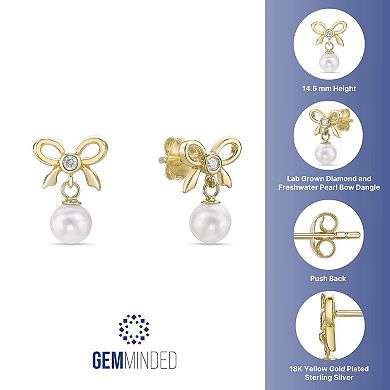 Gemminded 18k Gold Over Silver Lab-Grown Diamond Accent Earrings