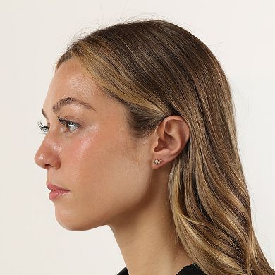 Gemminded 18k Gold Over Silver 1/6 Carat T.W. Lab-Grown Diamond Earrings