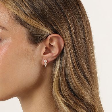 Gemminded 18k Gold Over Silver 1/8 Carat T.W. Lab-Grown Diamond Earrings