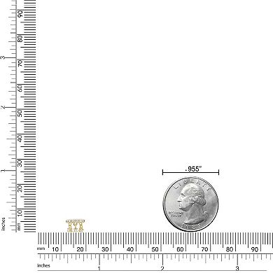 Gemminded 18k Gold over Sterling Silver 1/10 Carat T.W. Lab-Grown Diamond Ear Cuff