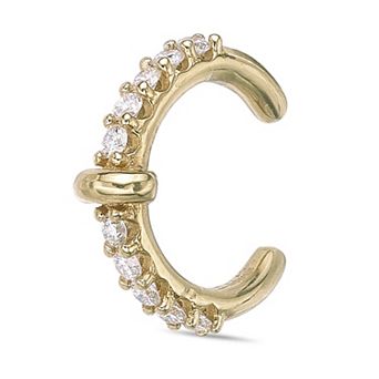 Gemminded 18k Gold Over Sterling Silver Lab-Grown Diamond Accent Earrings