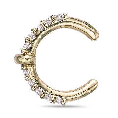 Gemminded Gold Over Sterling Silver Lab-Grown Diamond Accent Earrings