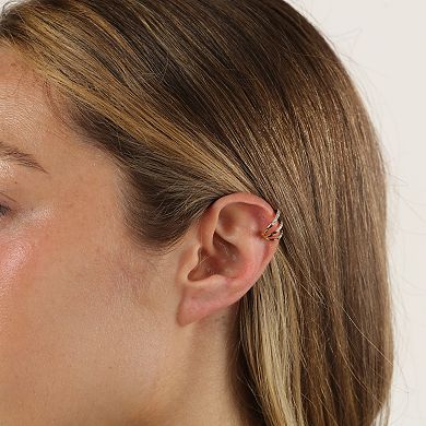 Gemminded 18k Gold Over Silver 1/6 Carat T.W. Lab-Grown Diamond Ear Cuff