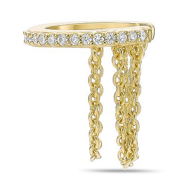 Gemminded 18k Gold Over Sterling Silver Lab-Grown Diamond Accent Earrings