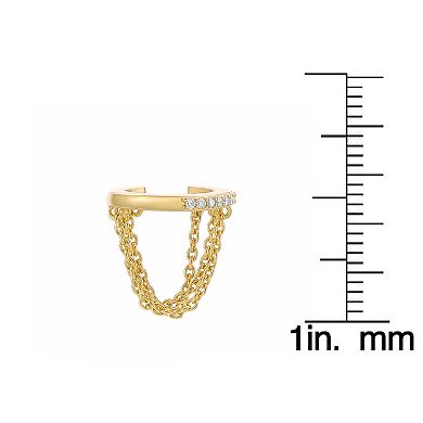 Gemminded 18k Gold Over Sterling Silver Lab-Grown Diamond Accent Earrings