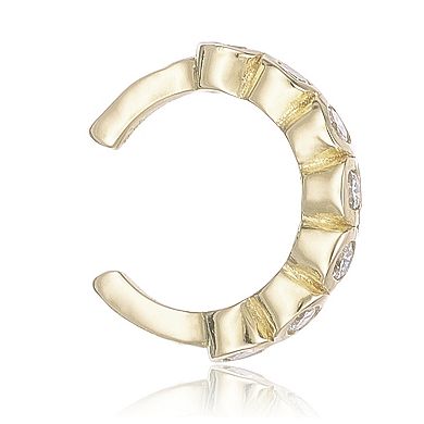 Gemminded 18k Gold Over Silver 1/10 Carat T.W. Lab-Grown Diamond Ear Cuff