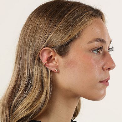 Sterling Silver Lab-Grown Diamond Accent Ear Cuff