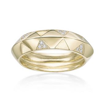 Gemminded 18k Gold over Sterling Silver Lab-Grown Diamond Accent Ring