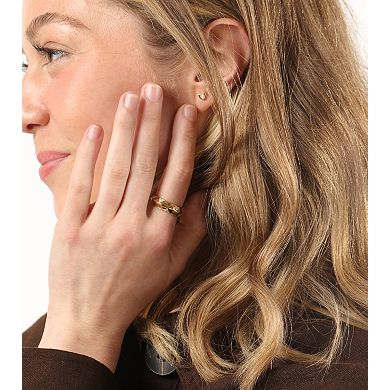 Gemminded 18k Gold over Sterling Silver Lab-Grown Diamond Accent Ring