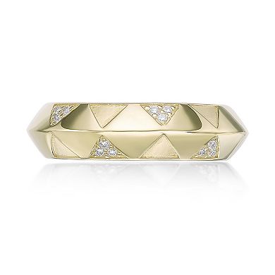 Gemminded 18k Gold over Sterling Silver Lab-Grown Diamond Accent Ring