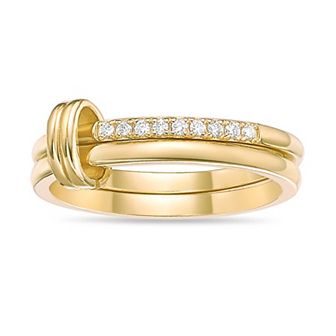 Gemminded 18k Gold Over Silver 7/8 Carat T.W. Diamond Ring