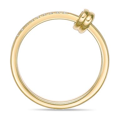 Gemminded 18k Gold Over Silver 7/8 T.W. Large Diamond Ring