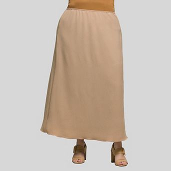 Plus Size 24Seven Comfort Apparel A-Line Maxi Skirt