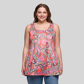 Plus Size 24Seven Comfort Apparel Scoop Neck Tank Top