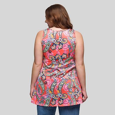 Plus Size 24Seven Comfort Apparel Scoop Neck Tank Top