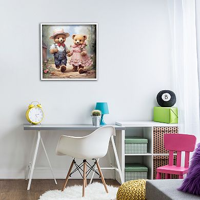 Stupell Home Decor Bears Strolling Garden Path Framed Giclee