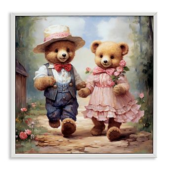 Stupell Home Decor Bears Strolling Garden Path Framed Giclee