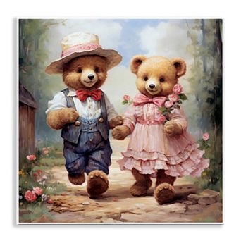Stupell Home Decor Bears Strolling Garden Path Wall Plaque