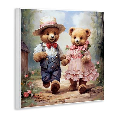Stupell Home Decor Bears Strolling Garden Path Wall Plaque